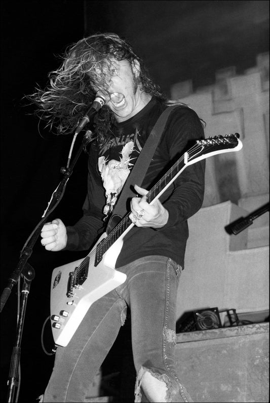 James Hetfield, (Damage Inc. t-shirt) Metallica, Damage, Inc. Tour 1986 - Morrison Hotel Gallery