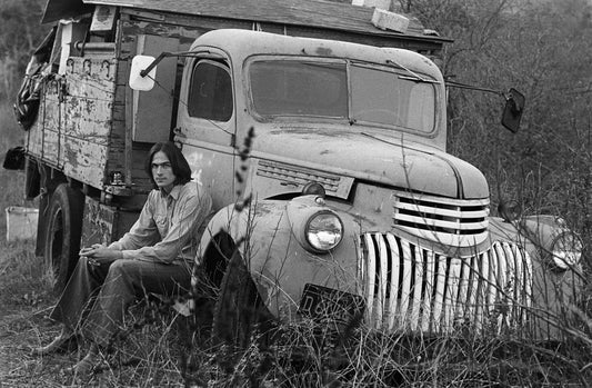 James Taylor and Old Truck, Lake Hollywood, CA 1969 - Morrison Hotel Gallery