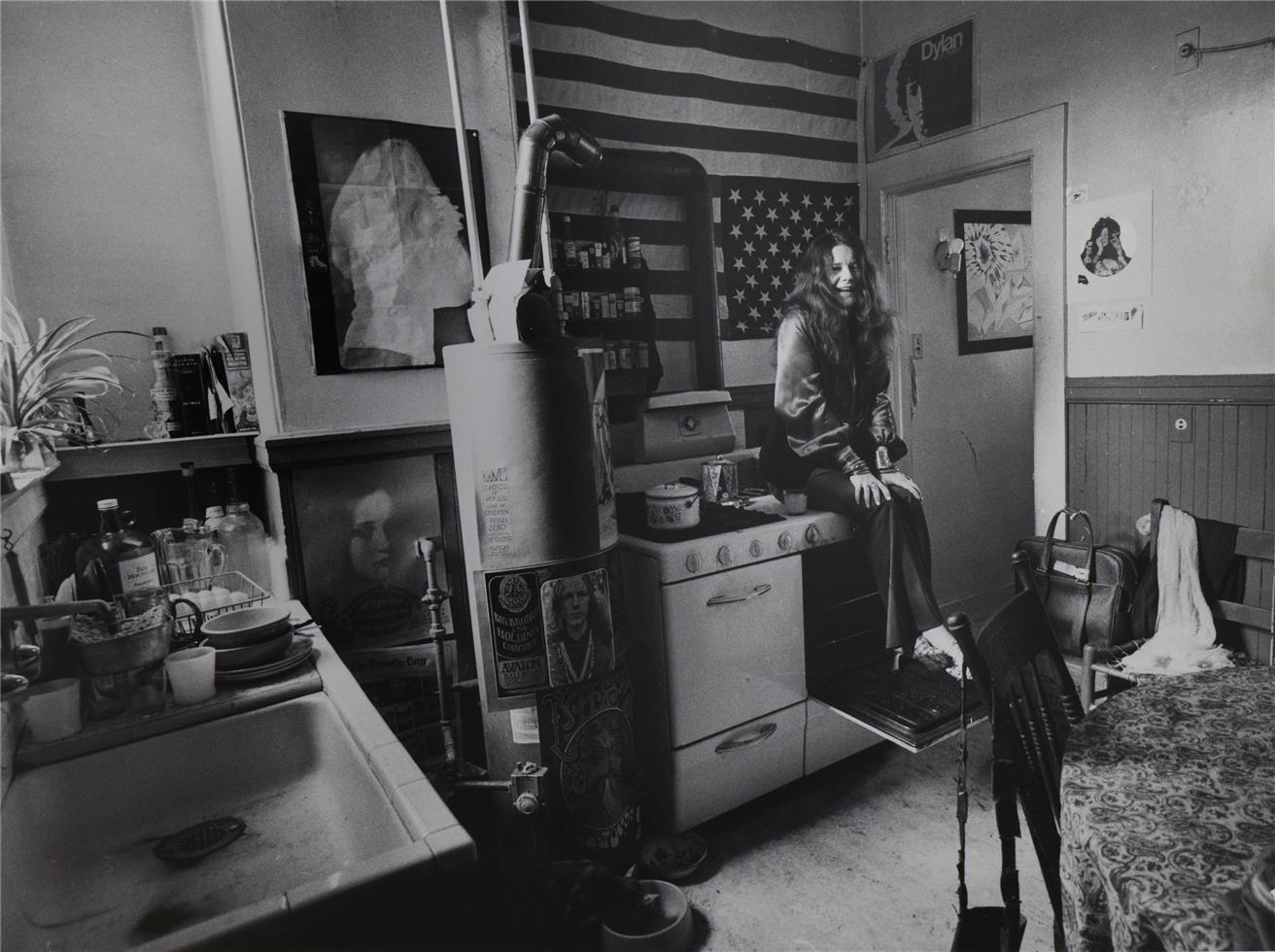 Janis Joplin at Home in the Kitchen, San Francisco, 1969 - Morrison Hotel Gallery