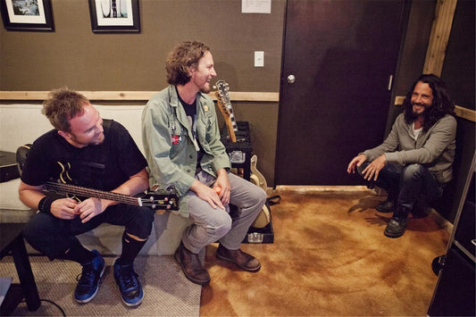 Jeff Ament & Eddie Vedder with Chris Cornell, Pearl Jam - Morrison Hotel Gallery