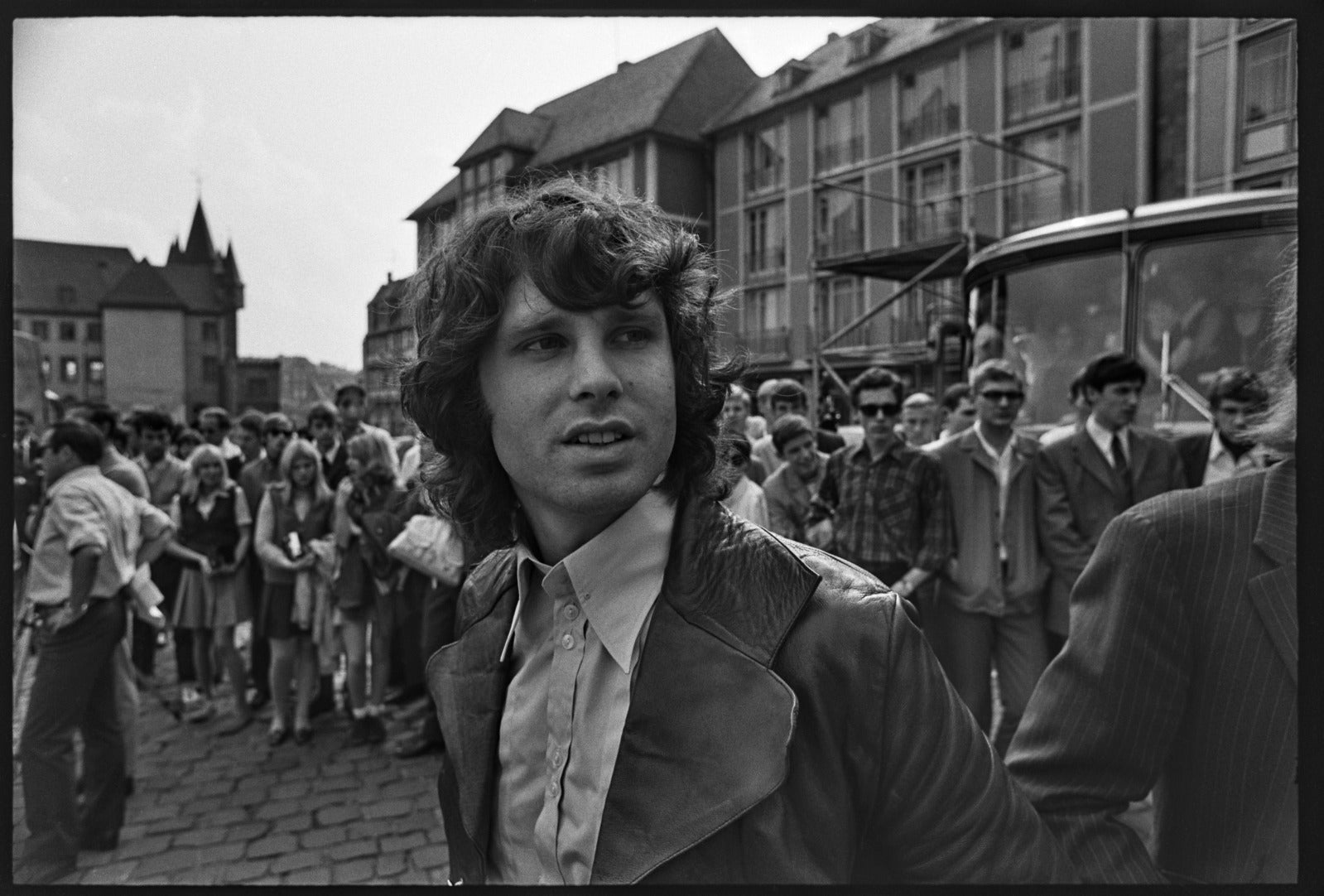 Jim Morrison, The Doors, Romer Square in Frankfurt, Germany 1968 - Morrison Hotel Gallery