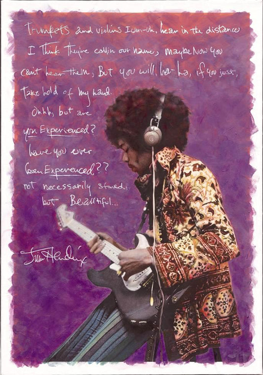Jimi Hendrix “ARE YOU EXPERIENCED” purple - Morrison Hotel Gallery