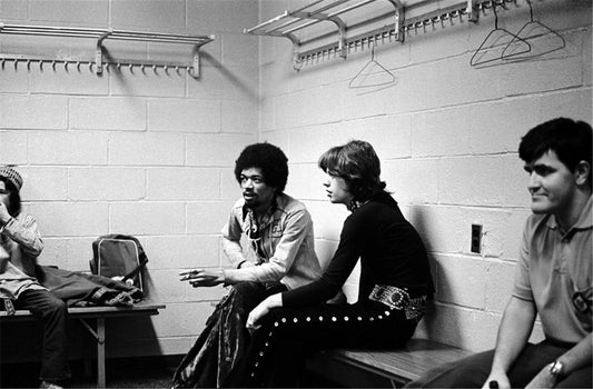 Jimi Hendrix Hanging Out With The Rolling Stones, Madison Square Garden, NYC, 1969 - Morrison Hotel Gallery