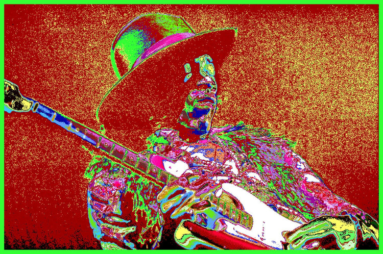 Jimi Hendrix, Pixelated Art, The Fillmore East, NYC, 1968 - Morrison Hotel Gallery