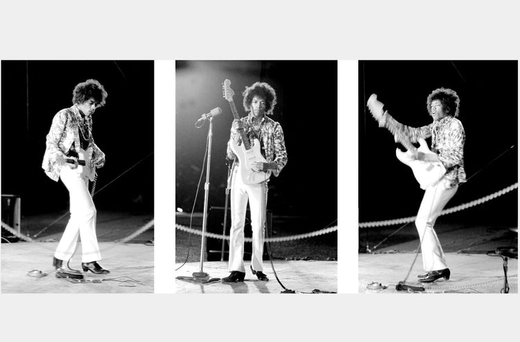 Jimi Hendrix Triptych, Hollywood Bowl, Los Angeles, CA 1967 - Morrison Hotel Gallery