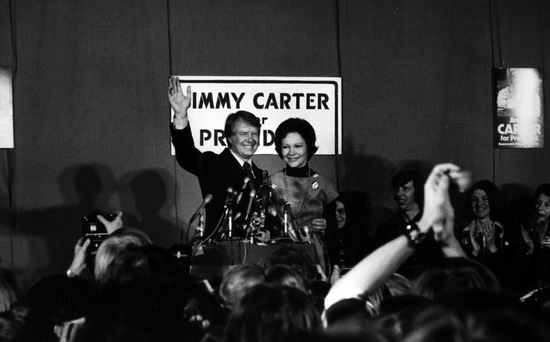 Jimmy & Eleanor Rosalynn Carter, Manchester, NH, 1976 - Morrison Hotel Gallery