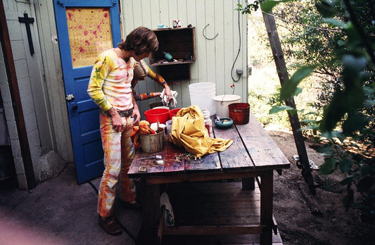 John and Ceci Sebastian, Waterbaby Dye Works, The Farm, Los Angeles, CA, 1969 - Morrison Hotel Gallery