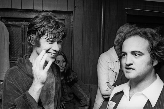 John Belushi, Robbie Robertson and The Band backstage, 1976 - Morrison Hotel Gallery