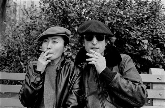 John Lennon and Yoko Ono Smoking in Central Park - Morrison Hotel Gallery