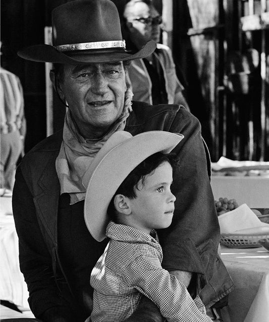 John Wayne and son Ethan, Old Tucson, AZ, 1966 - Morrison Hotel Gallery