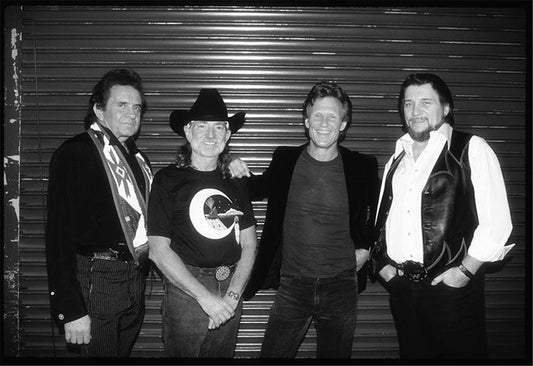 Johnny Cash, Willie Nelson, Kris Kristofferson and Waylon Jennings, The Highwaymen, 1990 - Morrison Hotel Gallery
