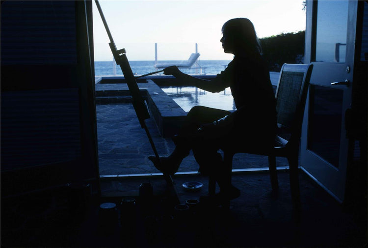Joni Mitchell Painting Silhouette, 1984 - Morrison Hotel Gallery