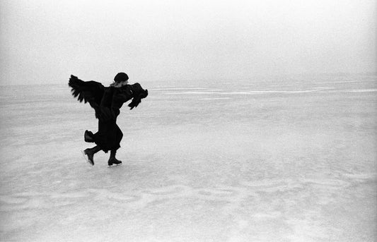 Joni Mitchell, Skating on Lake Mendota, Gatefold for Hejira Album, Madison, WI, 1976 - Morrison Hotel Gallery