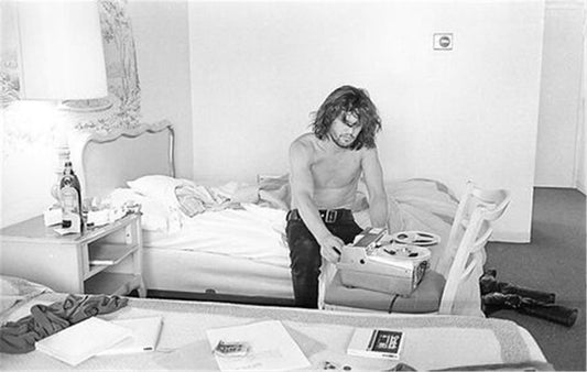 Kris Kristofferson, in hotel with tape recorder, Nashville, 1970 - Morrison Hotel Gallery