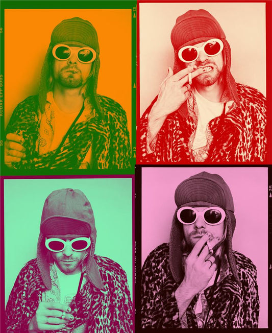 Kurt Cobain; Multi-Colored Quadriptych - Morrison Hotel Gallery