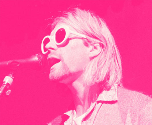 Kurt Cobain, Nirvana, Singing Pink, 1993 - Morrison Hotel Gallery