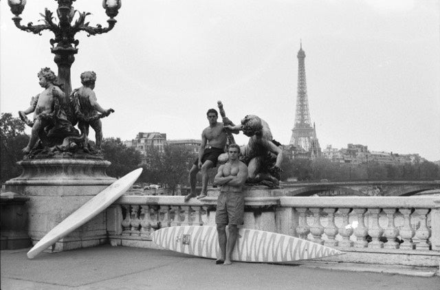 Laird and Buzzy on the Alexandre III Bridge, Paris, France, 1989 - Morrison Hotel Gallery