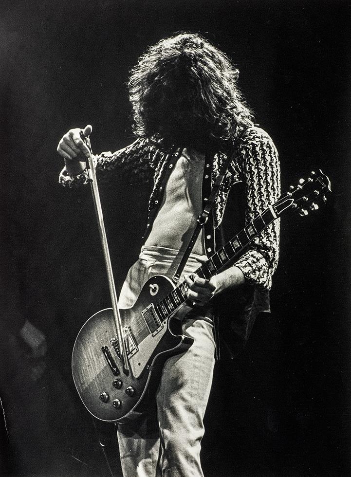 Led Zeppelin, Jimmy Page with bow - Morrison Hotel Gallery