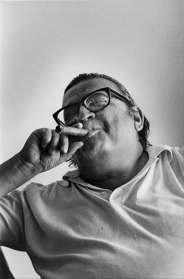 Mario Puzo, on Couch Smoking a Cigar - Morrison Hotel Gallery