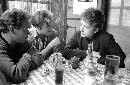 Mason Hoffenberger, John Sebastian, Bob Dylan at Cafe Espresso, Woodstock, NY, 1964 - Morrison Hotel Gallery