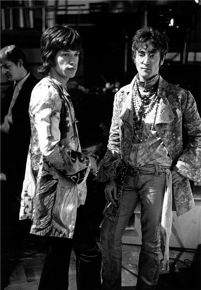Mick Jagger and John Lennon, Abbey Road Studios, London, 1967 - Morrison Hotel Gallery