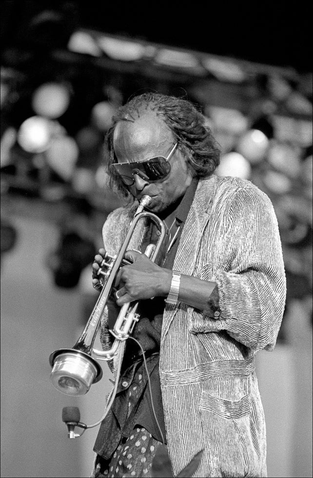 Miles Davis performing at 'A Conspiracy of Hope' Concert, Giants Stadium, NJ, 1986 - Morrison Hotel Gallery