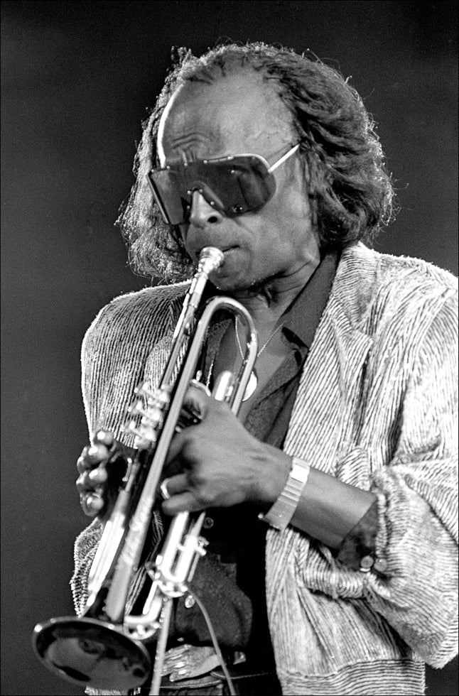 Miles Davis performing at 'A Conspiracy of Hope' Concert, Giants Stadium, NJ, 1986 - Morrison Hotel Gallery