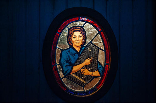 Mother Maybelle Carter Stained Glass, Cash Cabin, Hendersonville, TN, 2014 - Morrison Hotel Gallery