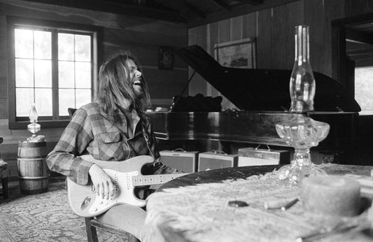 Neil Young, Laughing, Broken Arrow Ranch, Half Moon Bay, CA 1971 - Morrison Hotel Gallery