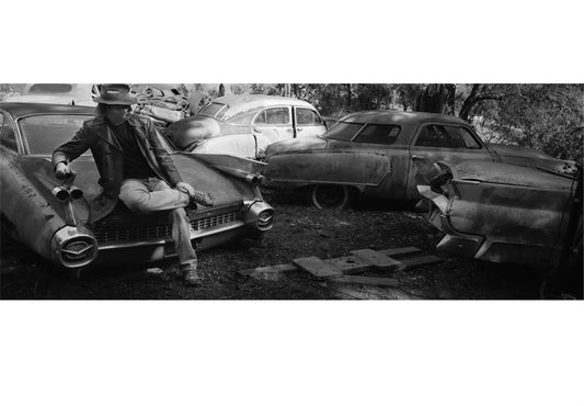 Neil Young, Sitting On Car, Broken Arrow Ranch, CA, 2007 - Morrison Hotel Gallery
