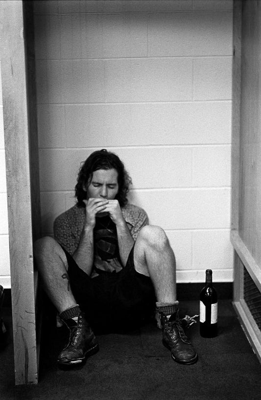 Pearl Jam, Eddie Vedder backstage, Montreal, Canada, 1993 - Morrison Hotel Gallery