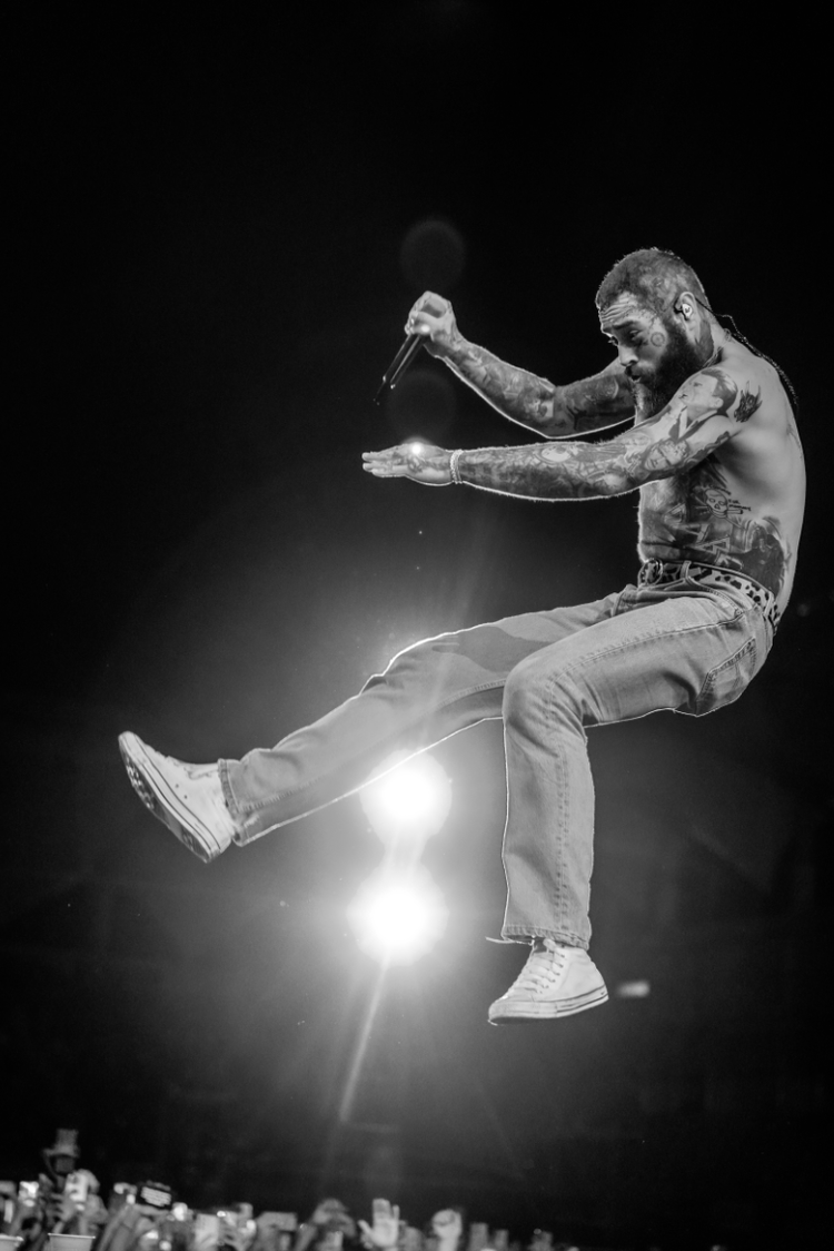 Post Malone, On Stage, In the Air, 2022 - Morrison Hotel Gallery