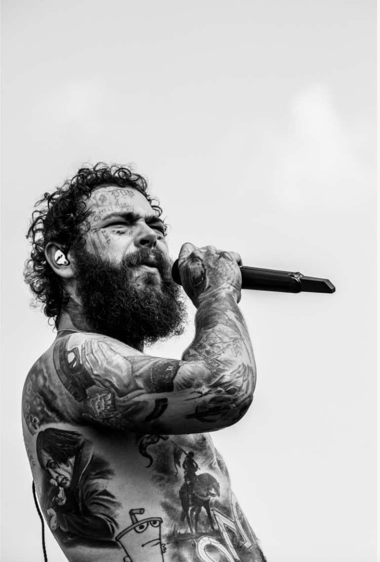 Post Malone, On Stage No. 2, B&W - Morrison Hotel Gallery