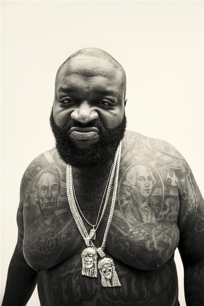 Rick Ross Tattoo Rick Ross Gets Miami Heat Face Tattoo; The Rock Goes