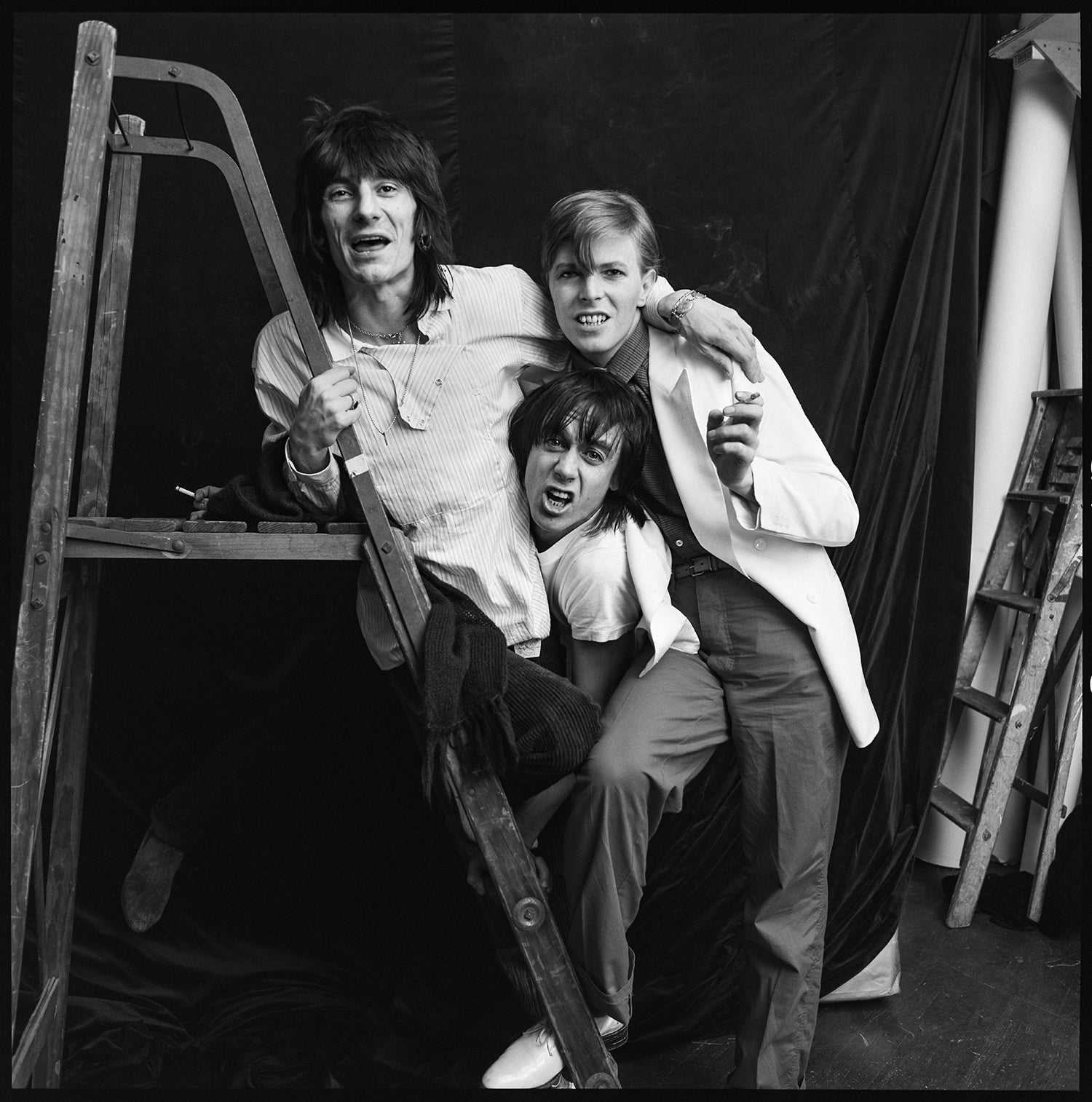 Ron Wood, David Bowie & Iggy Pop, Standing, 1980 - Morrison Hotel Gallery