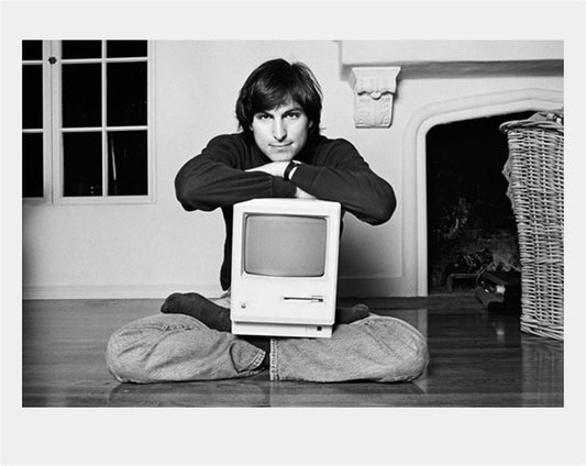Steve Jobs, Mac on Lap Classic, Woodside, CA, 1984 - Morrison Hotel Gallery
