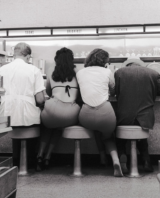 Susan and Dorita at Lee Drugs, Hollywood and Highland, Los Angeles, 1961 - Morrison Hotel Gallery