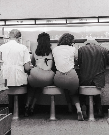 Susan and Dorita at Lee Drugs, Hollywood and Highland, Los Angeles, 1961 - Morrison Hotel Gallery