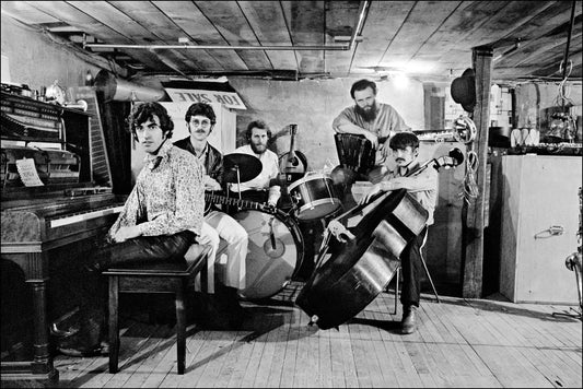 The Band, basement of Rick Danko’s Zena Rd. home, Woodstock, 1969 - Morrison Hotel Gallery