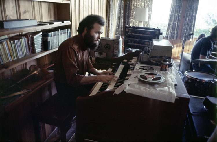 The Band, Garth Hudson, at home on Spencer Rd. above the Ashokan reservoir, Woodstock, NY 1969. - Morrison Hotel Gallery