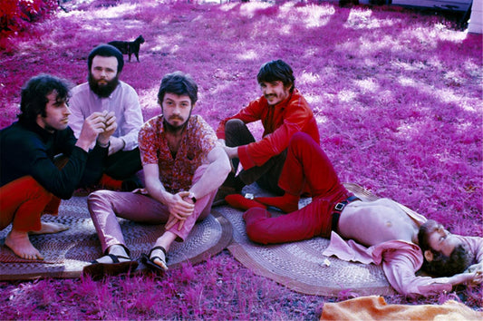 The Band, Richard & Garth’s house above the Ashokan resevoir, infrared film, Woodstock, 1969. - Morrison Hotel Gallery