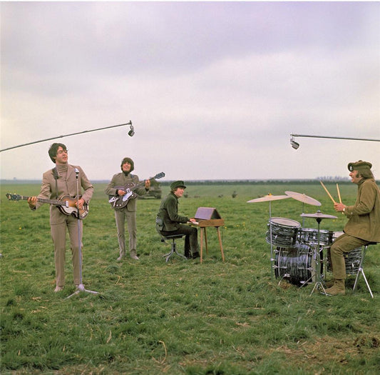 The Beatles, while filming Help!, Salisbury Plain, 1965 - Morrison Hotel Gallery