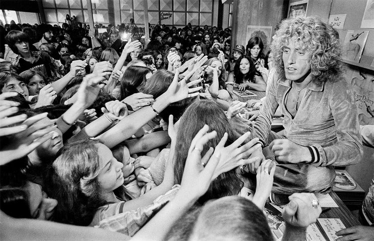 The Who, Roger Daltrey with fans - Morrison Hotel Gallery