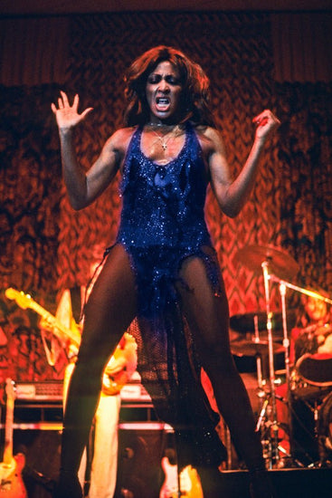 Tina Turner Performing in Blue Dress, 1976 - Morrison Hotel Gallery