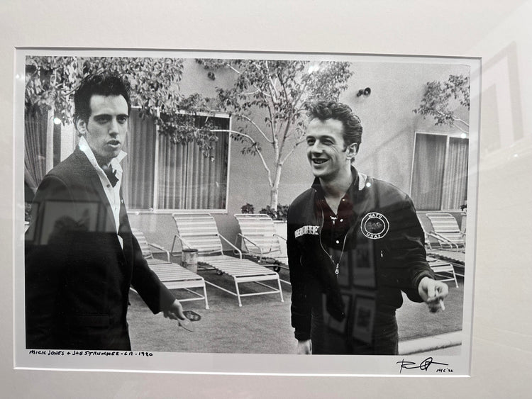 Joe Strummer and Mick Jones at the Sunset Marquis Hotel, 1980