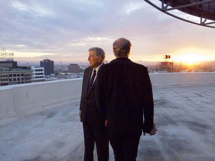 Up on the roof, Tony Bennett and Danny, Capitol Records, LA, 2011 - Morrison Hotel Gallery