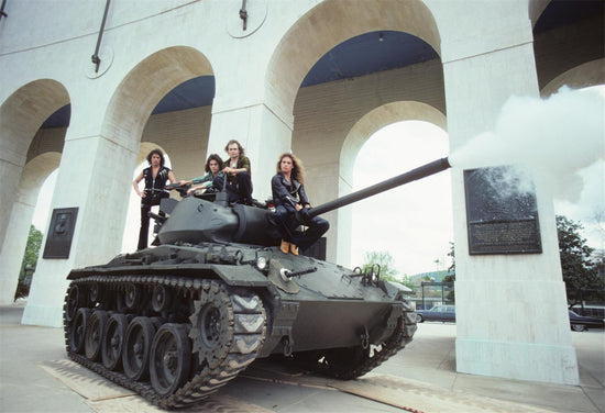 Van Halen riding on a tank - Morrison Hotel Gallery