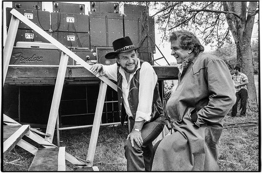 Waylon Jennings + Johnny Cash, Rock for the Animals, Hendersonville, Tennessee, 1987 - Morrison Hotel Gallery