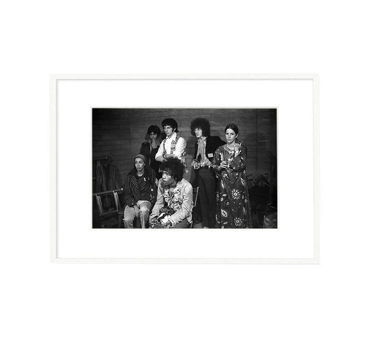 White Frame - Jimi Hendrix with John Entwistle of The Who, Monterey, CA, 1967 - 20x24 - Morrison Hotel Gallery