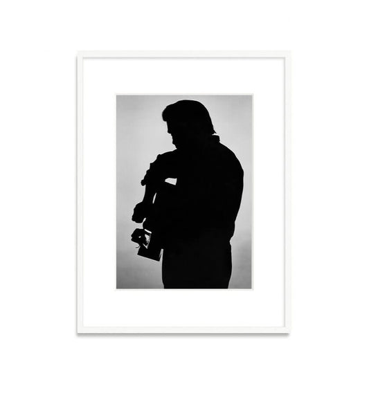 White Frame - Johnny Cash, Silhouette, Nashville, TN, 1970 - 12x17, Edition of 25 - Morrison Hotel Gallery